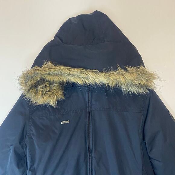 Columbia Women's Black Down Quilted Winter Parka Jacket Coat Size Small - Picture 2 of 16